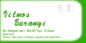 vilmos buranyi business card